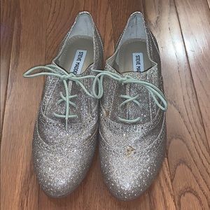 Steve Madden Glitter Oxford Shoes Size 9